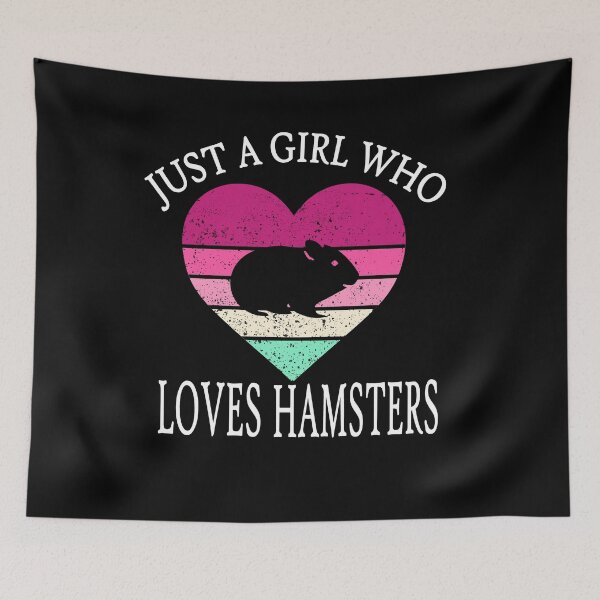 Item preview, Just a girl who loves hamsters Retro  designed and sold by Artisan   Kimo.