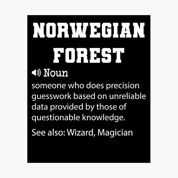 Item preview, Norwegian Forest Definition, Funny Norwegian Forest Quote, Cool gift for Norwegian Forest lover designed and sold by ZAstore.