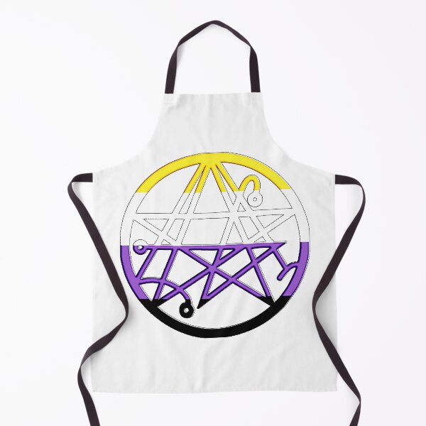 Item preview, Necronomicon Nonbinary pride designed and sold by MrsKittythulhu.