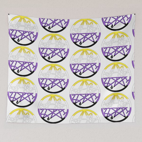 Item preview, Necronomicon Nonbinary pride  designed and sold by MrsKittythulhu.