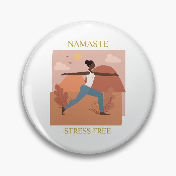 Item preview, Namaste Stress Free - Funny Sarcastic Yoga Women Cartoon designed and sold by Cerkis.