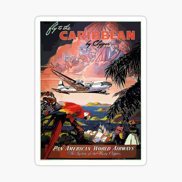 Poster Caribbean Pan American RMGC – Affiche Vintage 50x70cm – Neuve