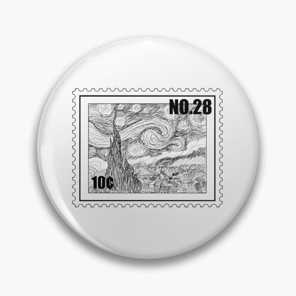 Item preview, Starry Night Stamp designed and sold by mteverestart.