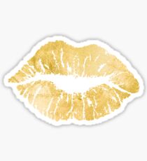 Gold Lips Sticker