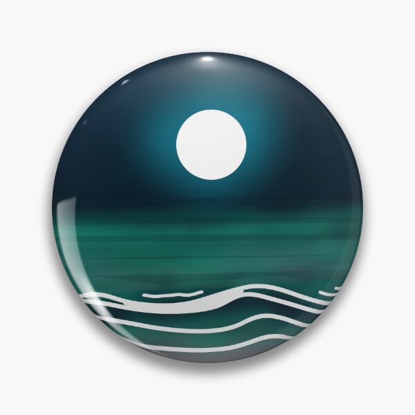 Item preview, Moonlight Night Ocean Illustration designed and sold by Preety Padhiyar.