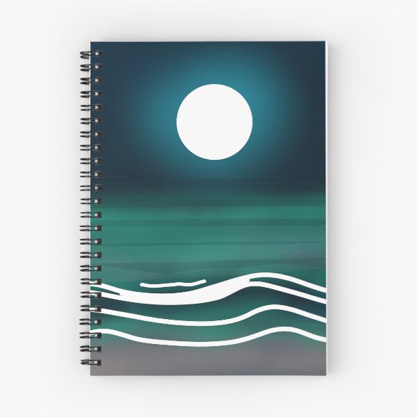 Item preview, Moonlight Night Ocean Illustration designed and sold by Preety Padhiyar.