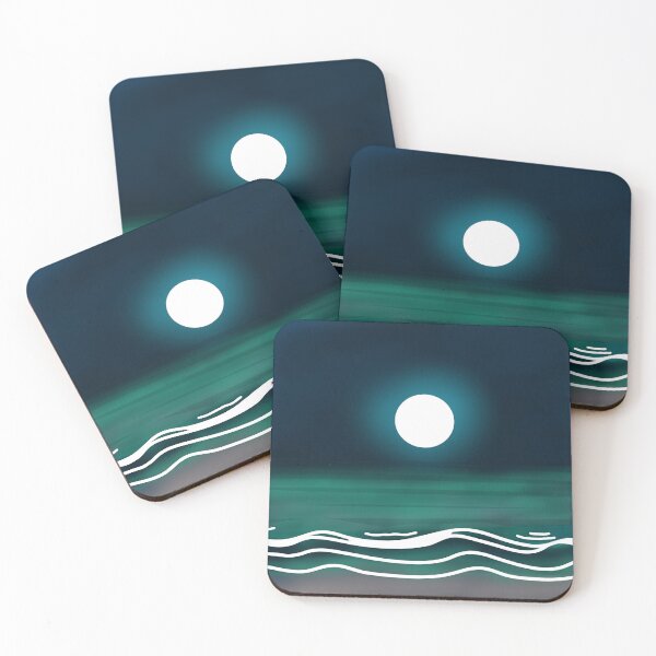 Item preview, Moonlight Night Ocean Illustration designed and sold by Preety Padhiyar.