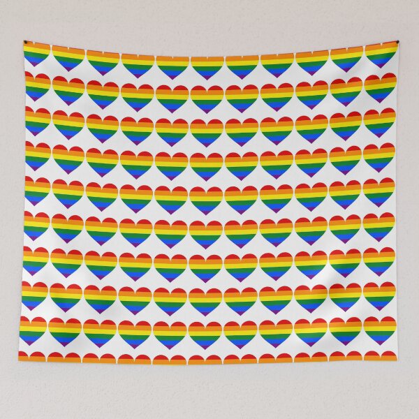 Item preview, LGBTQA+ Pride Rainbow Flag Heart designed and sold by designsbyreaia.