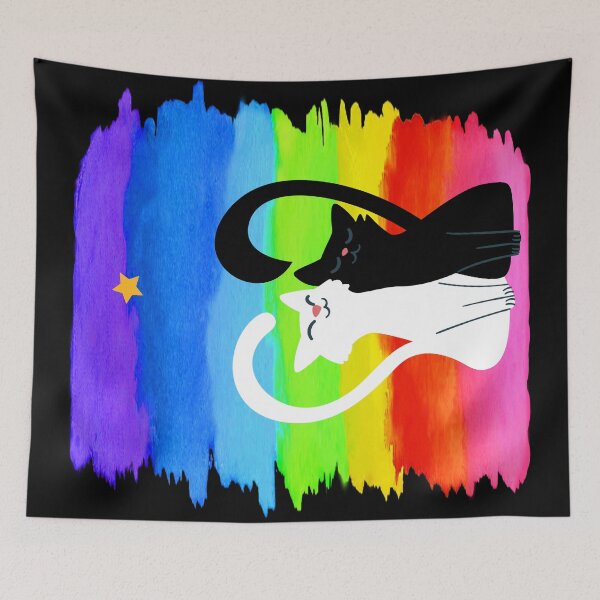 Item preview, LOVE WINS - Love is Love - BE KIND - CUTE rainbow cats - EQUALITY - interracial - biracial - LGBTQ+ designed and sold by originalsusie.