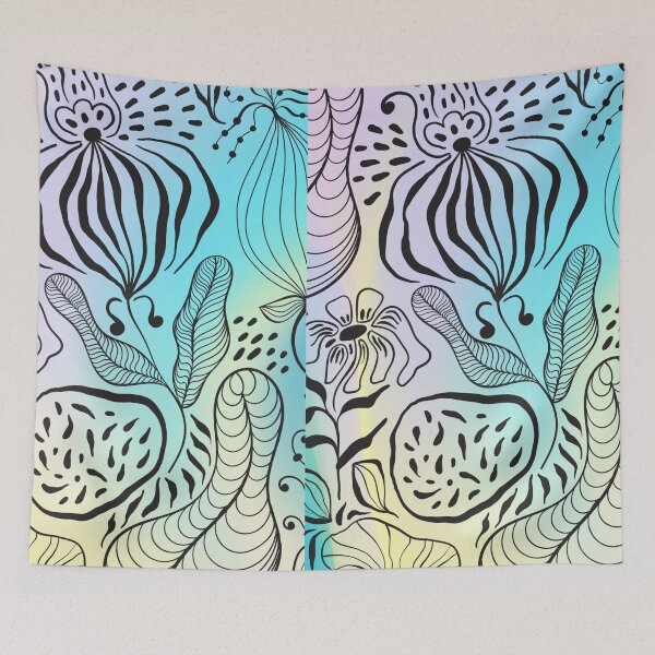 Item preview, zentangle art, first of two, digital drawing designed and sold by baybaybaiba.