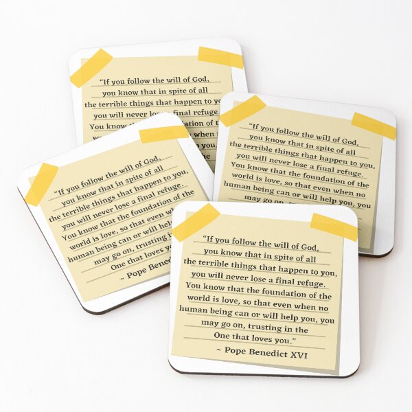 Item preview, Pope Benedict XVI quote catholic Christian love of Christ follow God's will motivational designed and sold by bonumagit.