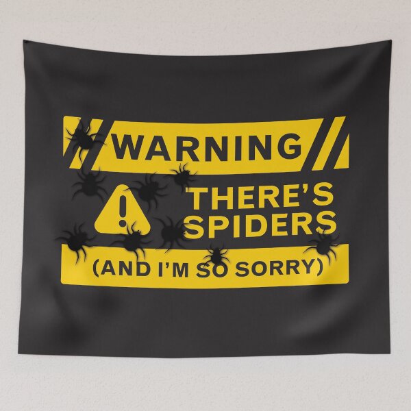 Item preview, WARNING: There's Spiders (And I'm So Sorry) designed and sold by brainthought.