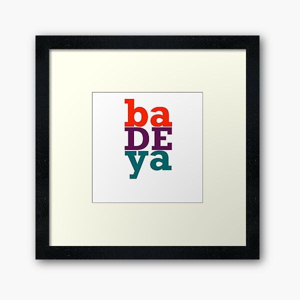 Item preview, ba de ya designed and sold by Steve Spencer.