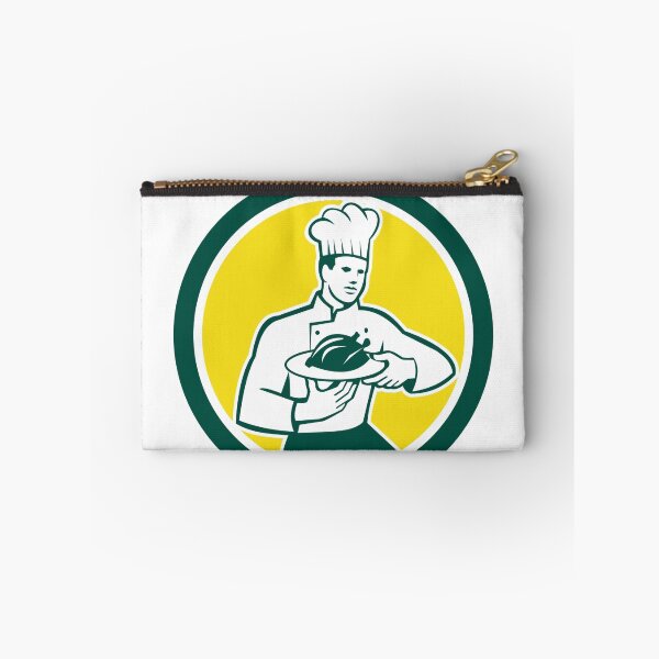 Item preview, Chef Cook Serving Chicken Platter Circle Retro designed and sold by patrimonio.