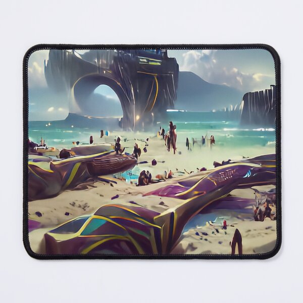 Item preview, Space beach trippy psychedelic art designed and sold by philbraxton.