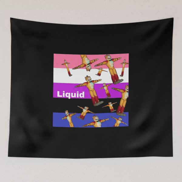 Item preview, Glamrock Freddy Fazbear Genderfluid Pride Flag Meme designed and sold by ghostboixx.