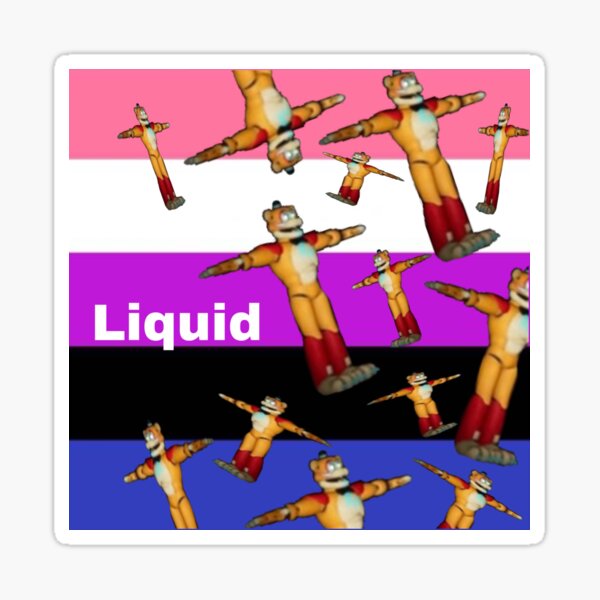 Artikel-Vorschau von Glamrock Freddy Fazbear Genderfluid Pride Flag Meme, designt und verkauft von cjtheywitch.