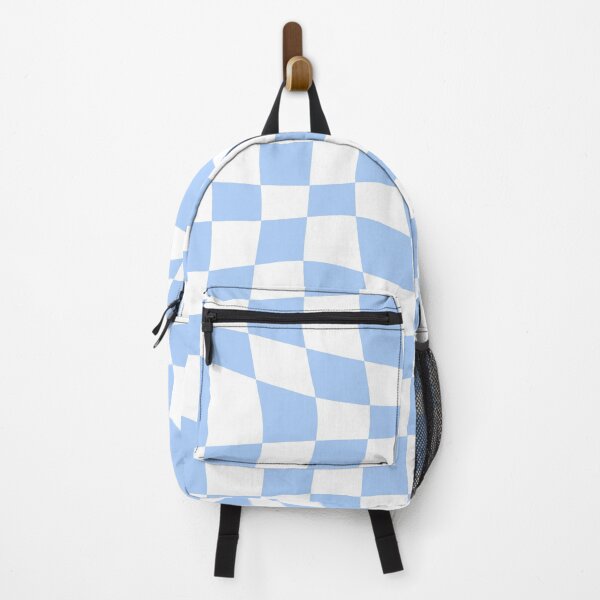 Vista previa del artículo con la obra «Patrón a cuadros deformado (azul cielo/blanco)», diseñado y vendido por Design Minds Boutique.