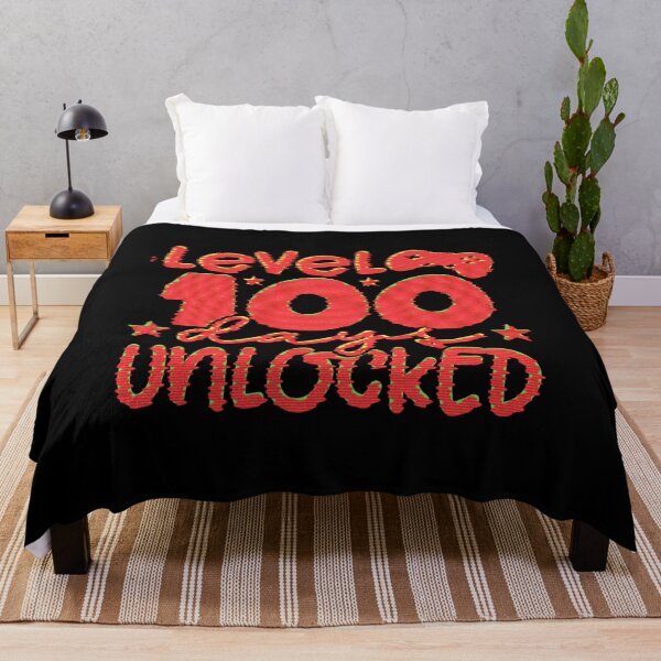Item preview, Level 100 Days Unlocked,100 Days of School, Gamer Kids School designed and sold by SweetbeStore.