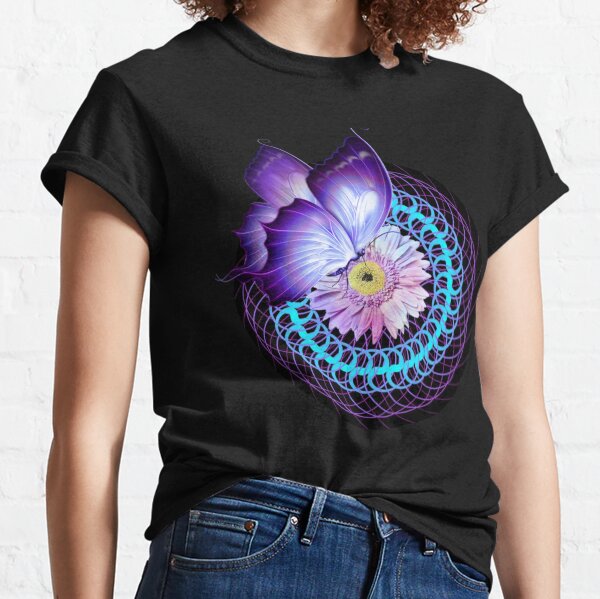 purple butterfly mandala Classic T-Shirt