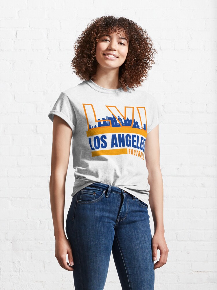 Los Angeles Football Yellow Blue Orange Los Angeles Rams NFL Apparel Super  Bowl LVI' Classic T-Shirt for Sale by CameronBischoff