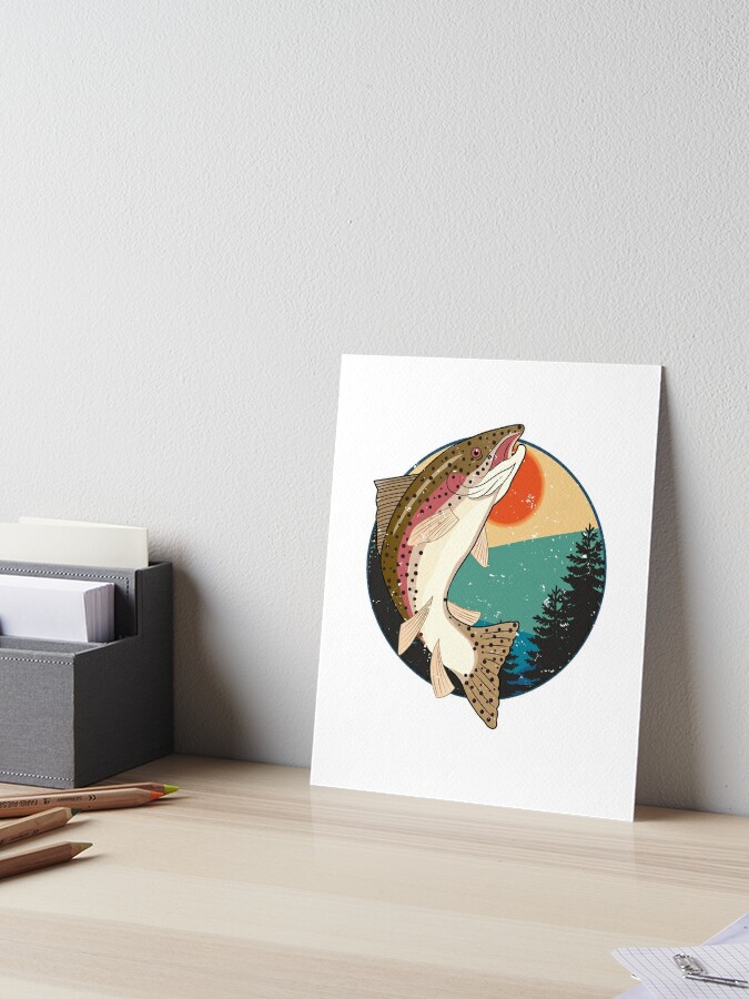 Steelhead Trout Fishing - cool trout fishing Art Print for Sale