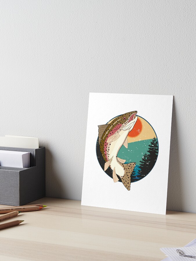 Steelhead Trout Fishing - cool trout fishing Art Print for Sale by  TeeInnovations