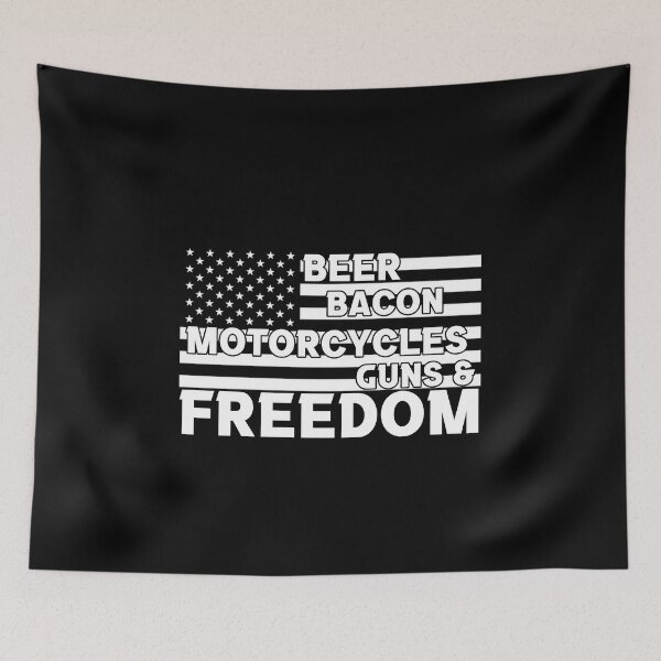 Item preview, Motorcycles beer bacon freedom Biking gift for riders Moto Cross Motorcross Motorcycles Funny sarcastic Rude Offensive saying, boyfriend girlfriend  designed and sold by joygift369.