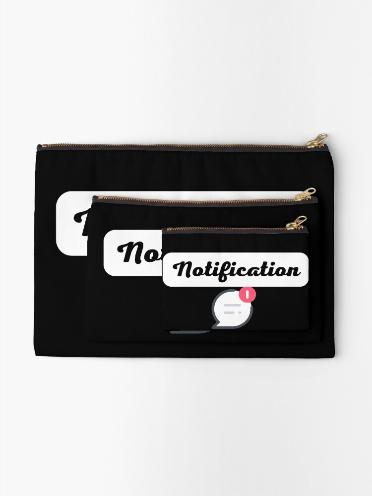 Thumbnail 2 of 4, Zipper Pouch, Notifications designed and sold by CompanyGRH.