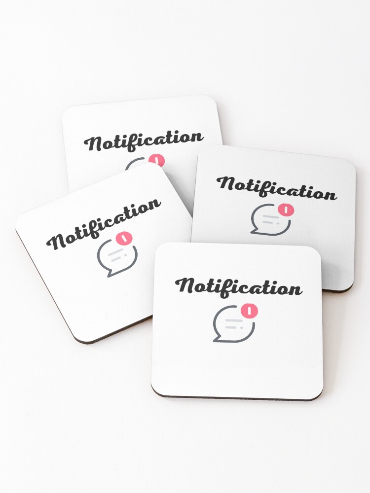 Thumbnail 1 of 5, Coasters (Set of 4), Notifications designed and sold by CompanyGRH.