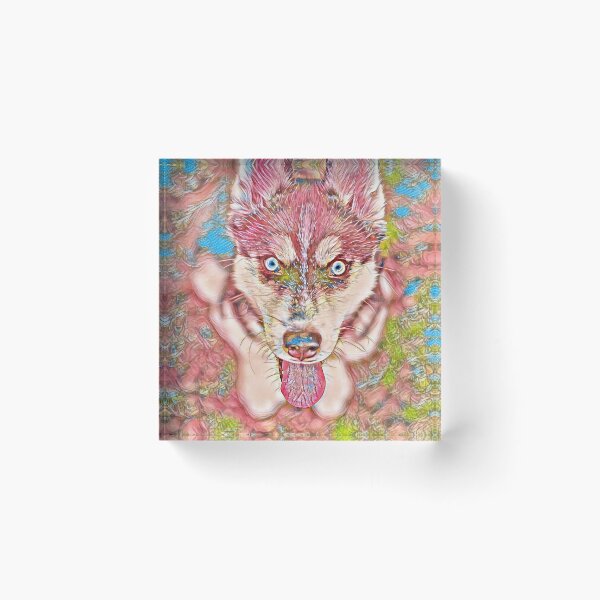 Item preview, A colourful watercolour husky print.  Husky Artwork designed and sold by Doggymadness.