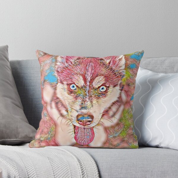 Item preview, A colourful watercolour husky print.  Husky Artwork designed and sold by Doggymadness.