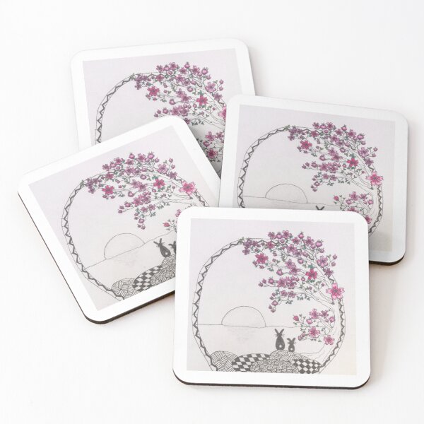 Item preview, Rabbits and cherry blossoms  designed and sold by affinity80.