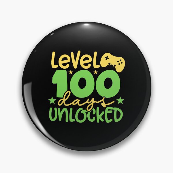 Item preview, Level 100 Days Unlocked,100 Days of School, Gamer Kids School Color designed and sold by SweetbeStore.