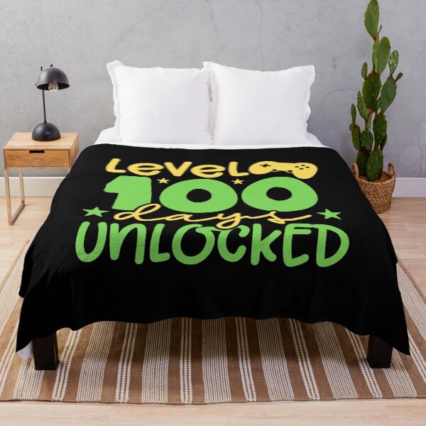 Item preview, Level 100 Days Unlocked,100 Days of School, Gamer Kids School Color designed and sold by SweetbeStore.