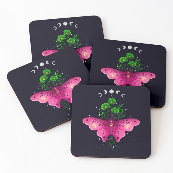 Item preview, Celestial Moth and Floral designed and sold by ethnicdrawing.