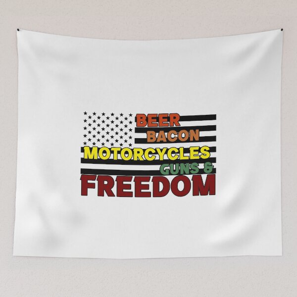 Item preview, Motorcycles beer bacon freedom Biking gift for riders Moto Cross Motorcross Motorcycles Funny sarcastic Rude Offensive saying, boyfriend girlfriend  designed and sold by joygift369.
