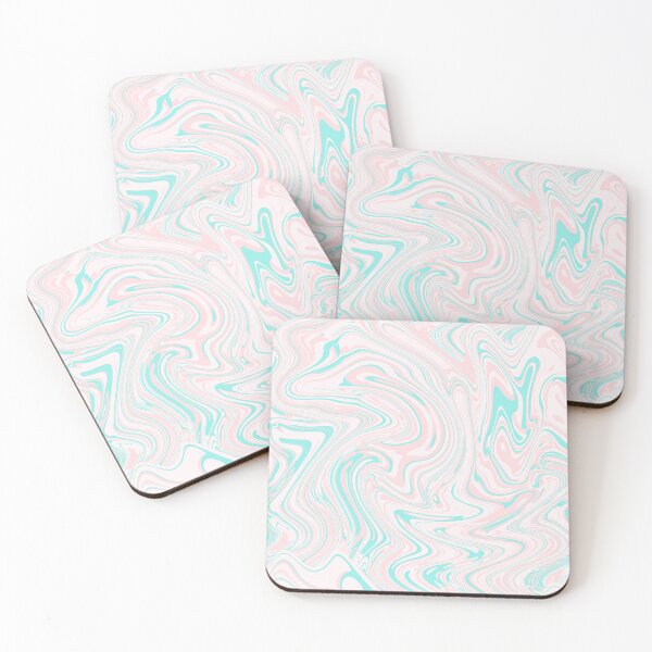 Item preview, Pastel Pink and Teal Liquid Swirl designed and sold by Saanis.