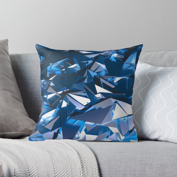 Abstract Futuristic Geometric Art Throw Pillow