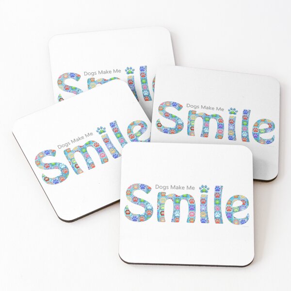 Item preview, Whimsical Colorful Happy Dog Art - Dogs Make Me Smile designed and sold by Sharon Cummings Art.