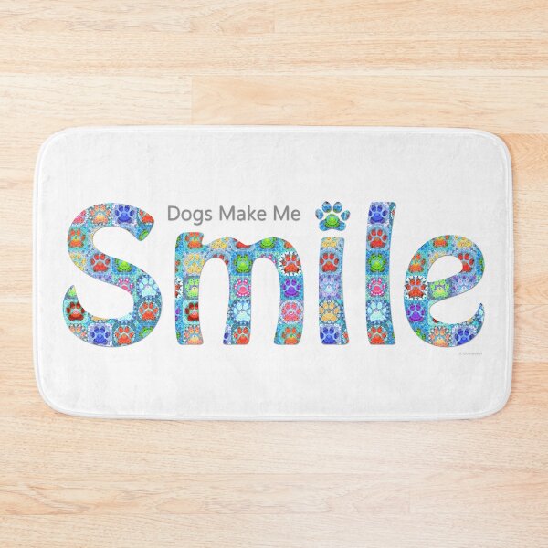 Item preview, Whimsical Colorful Happy Dog Art - Dogs Make Me Smile designed and sold by Sharon Cummings Art.