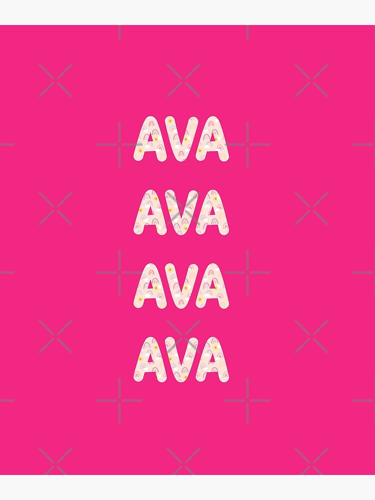 Ava Name Poster For Sale By Isko Karan Redbubble