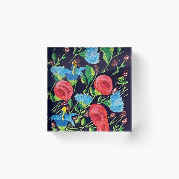Item preview, Multicolored Flowers and Two Toned Leaves designed and sold by Watercolorwear.