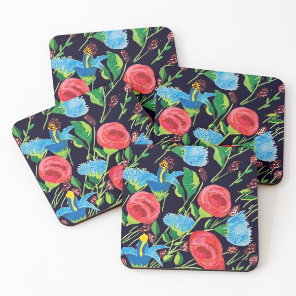 Item preview, Multicolored Flowers and Two Toned Leaves designed and sold by Watercolorwear.
