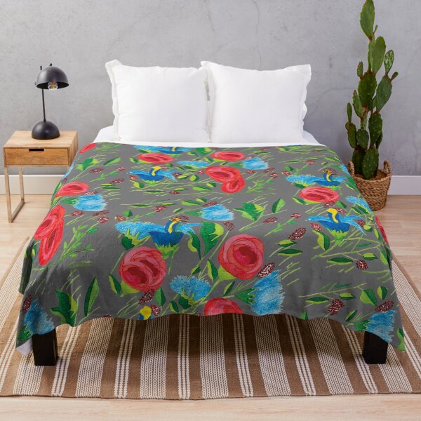 Item preview, Multicolored Flowers and Two Toned Leaves designed and sold by Watercolorwear.