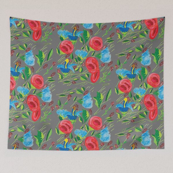 Item preview, Multicolored Flowers and Two Toned Leaves designed and sold by Watercolorwear.