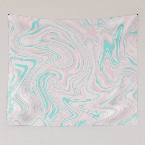 Item preview, Pastel Pink and Teal Liquid Swirl designed and sold by Saanis.