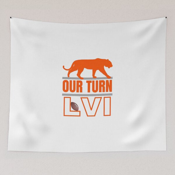 Item preview, OUR TURN T-Shirts Cincinnati Bengals Apparel NFL Super Bowl LVI 56 Orange White designed and sold by CameronBischoff.