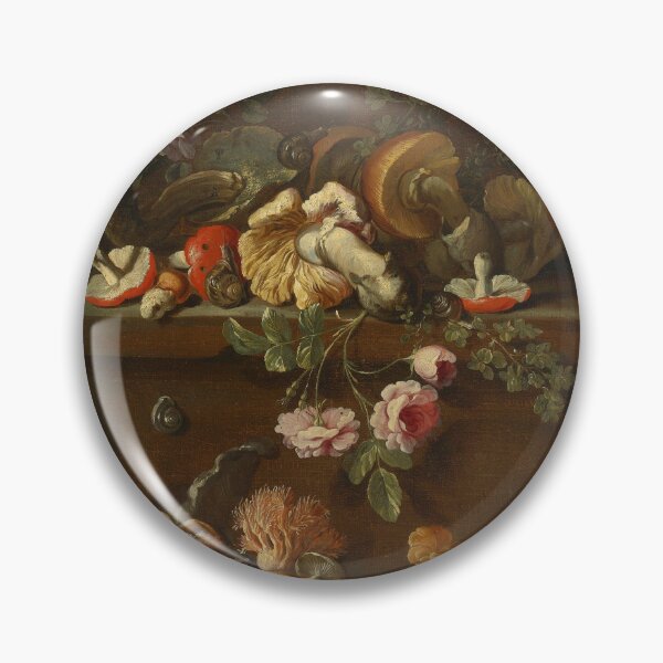 Item preview, Still Life with Mushrooms and Flowers designed and sold by Old-fowers.