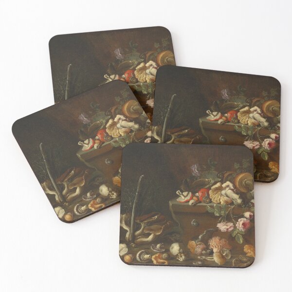 Item preview, Still Life with Mushrooms and Flowers designed and sold by Old-fowers.